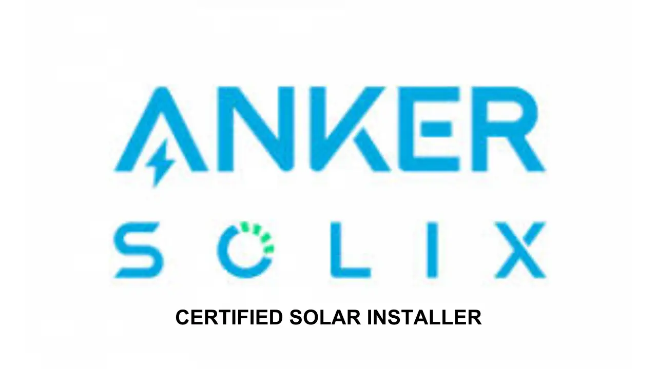 anker solix logo in blue with certified solar installer