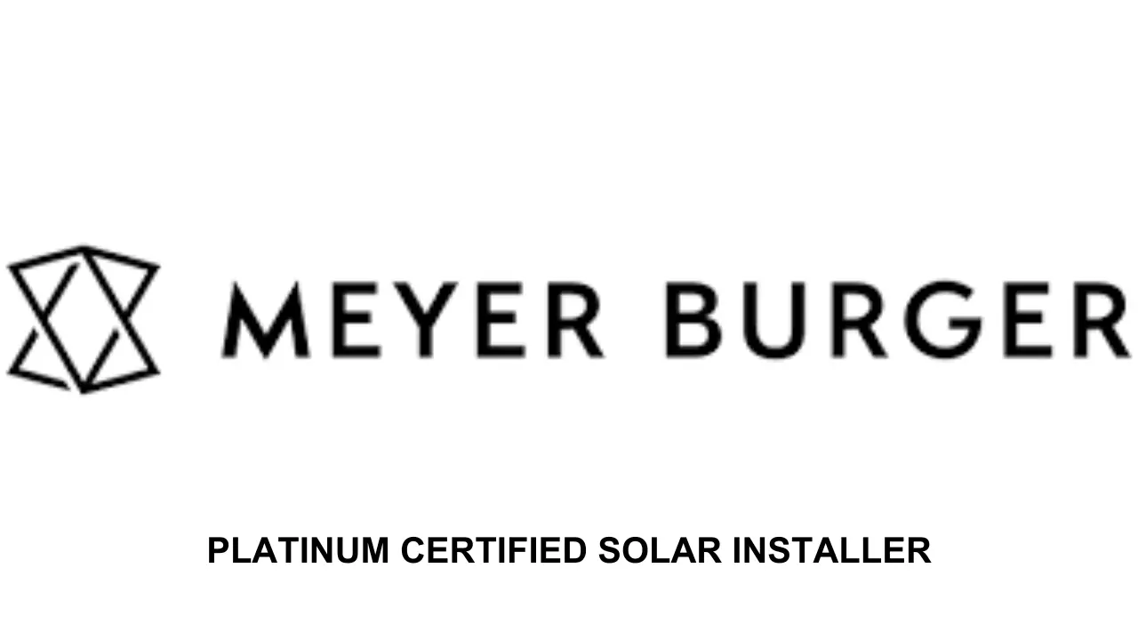 meyer burger logo with platinum certified solar installer