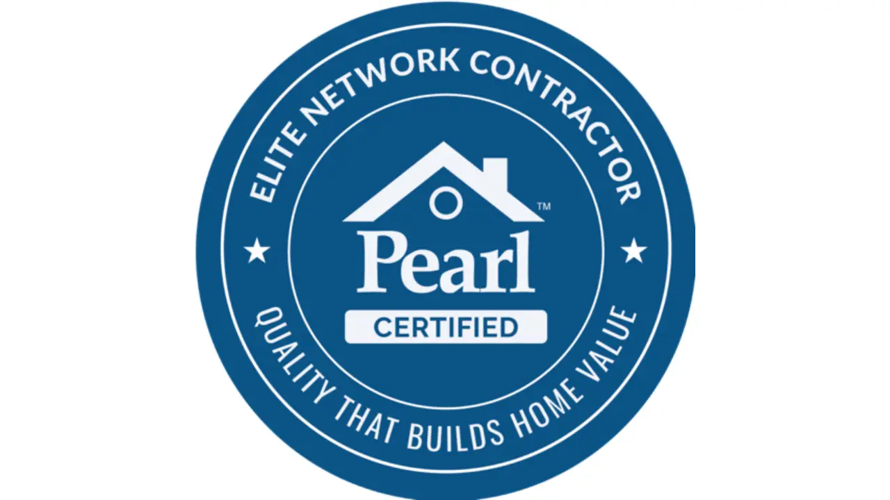 elite network contractor pear certified logo in blue stating quality that builds home value